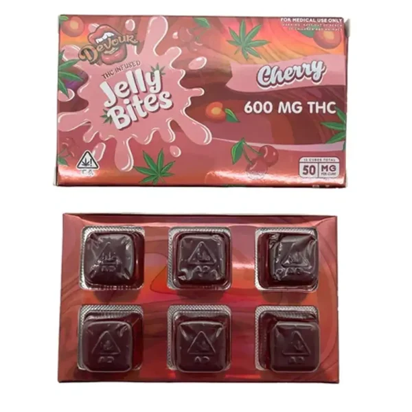 Devour Jelly Bites 600mg - Cherry - Image 2