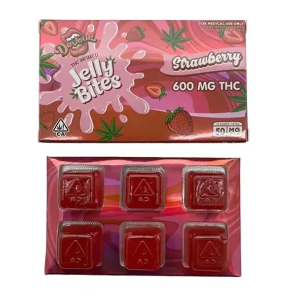 Devour Jelly Bites 600mg - Strawberry - Image 2