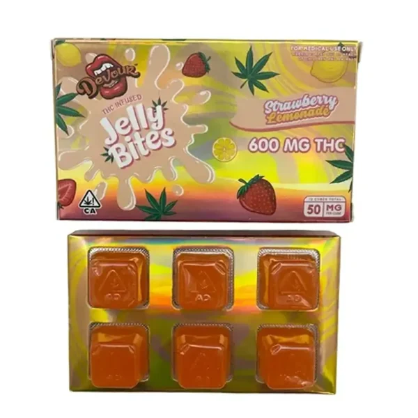 Devour Jelly Bites 600mg - Strawberry Lemon - Image 2