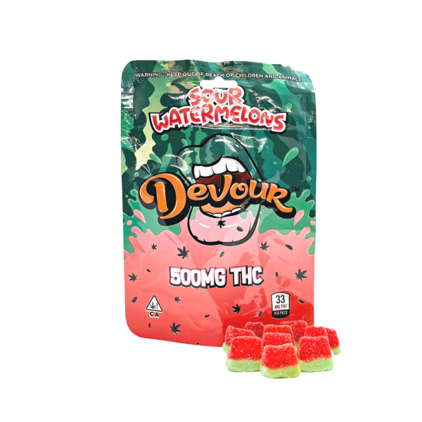 Devour 500mg Gummies - Sour Watermelon