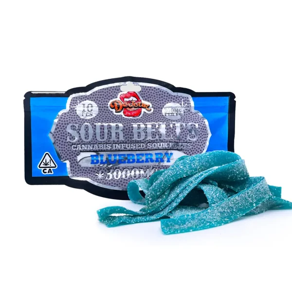 Devour Sour Belts 3000mg - Blueberry