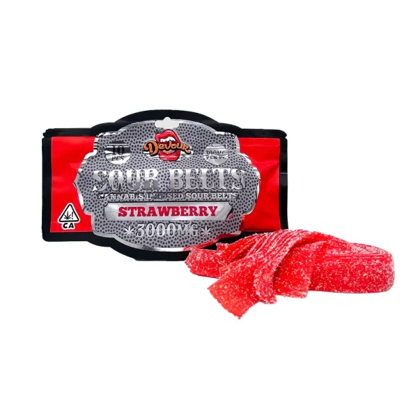 Devour Sour Belts 3000mg - Strawberry