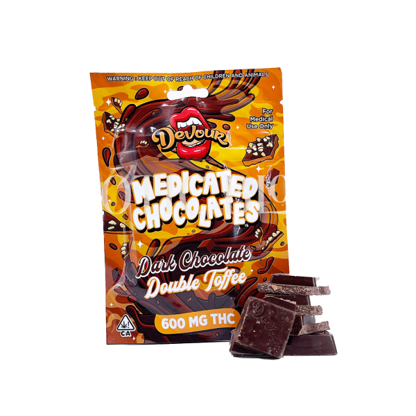 Devour Choco Bites 600mg - Dark Chocolate Double Toffee - Image 2