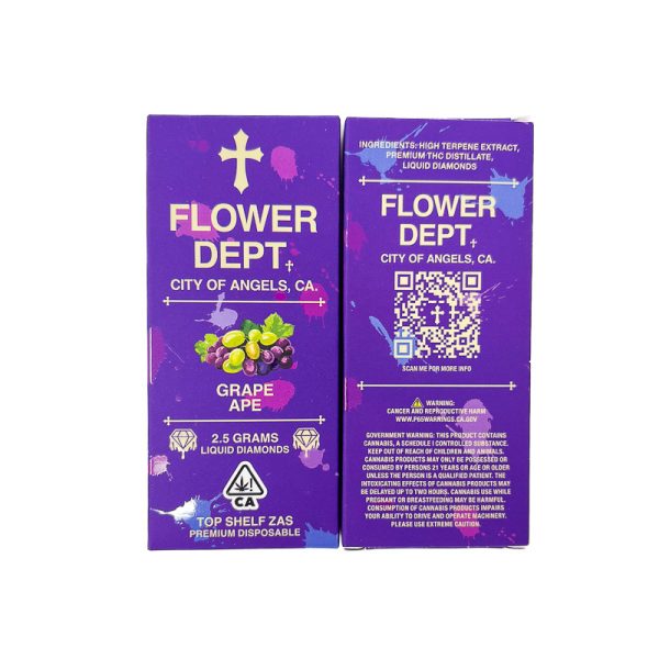 Flower Dept (2.5G) Liquid Diamond Disposable - Grape Ape