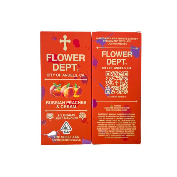 Flower Dept (2.5G) Liquid Diamond Disposable - Russian Peaches & Cream