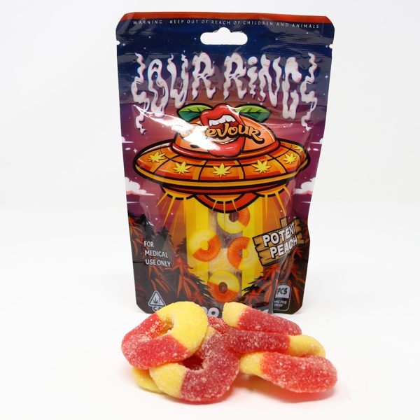 Devour 500mg Gummies - Potent Peach Rings