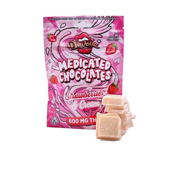 Devour Choco Bites 600mg - Strawberries & Cream - Image 2