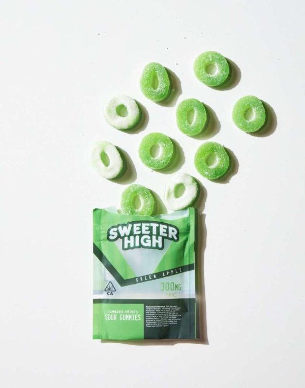 Sweeter High Gummies 500mg - Green Apple Rings - Image 2