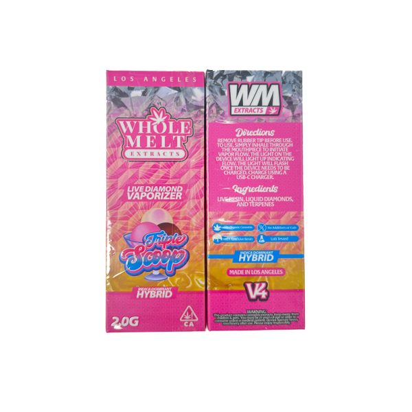 Whole Melts (2G) Live Diamond Disposable - Triple Scoop