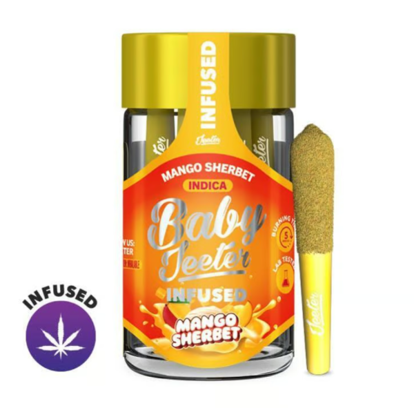 Baby Jeeter Pre-Roll - Mango Sherbet – 2.5g 5 Pack