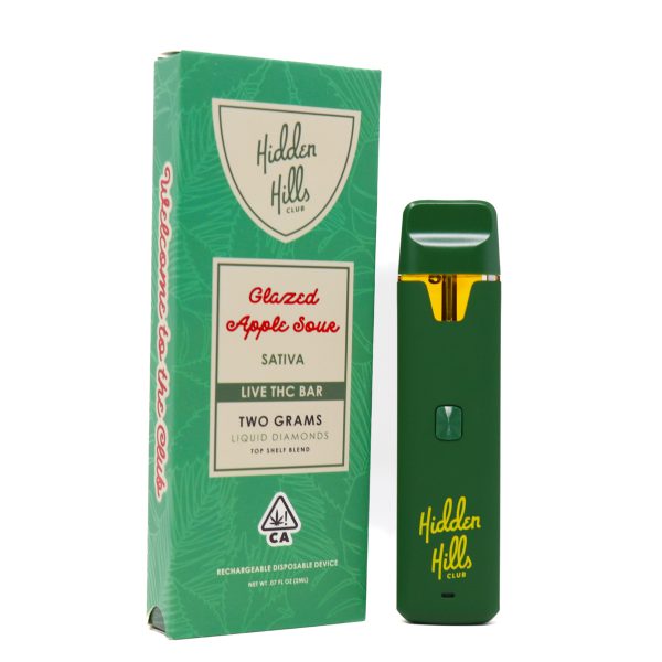 HIDDEN HILLS LIVE LIQUID DIAMONDS VAPE 2G – Glazed Apple Sour