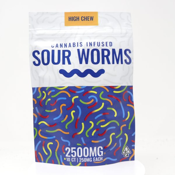 High Chew (2500mg) Sour Worms