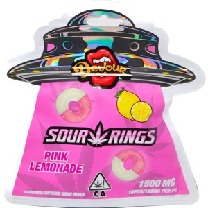 Devour Edibles (1500mg) – Sour Rings Pink Lemonade