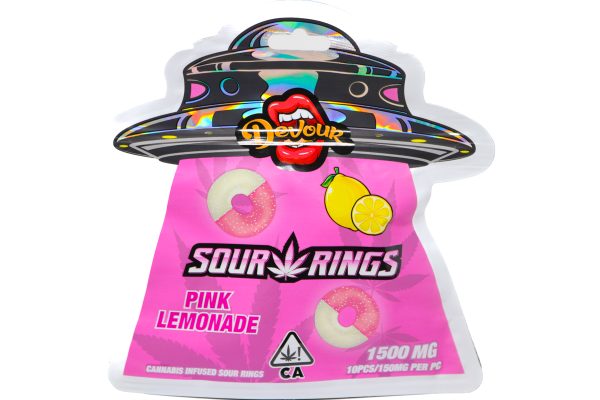 Devour Edibles (1500mg) – Sour Rings Pink Lemonade