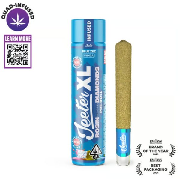 Jeeter XL Rosin Enhanced Diamonds Pre Roll (2g) - Blue Zkz