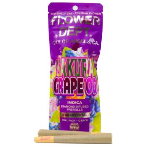 Flower Dept Diamond Infused Prerolls (2g) - Sakura Grape OG