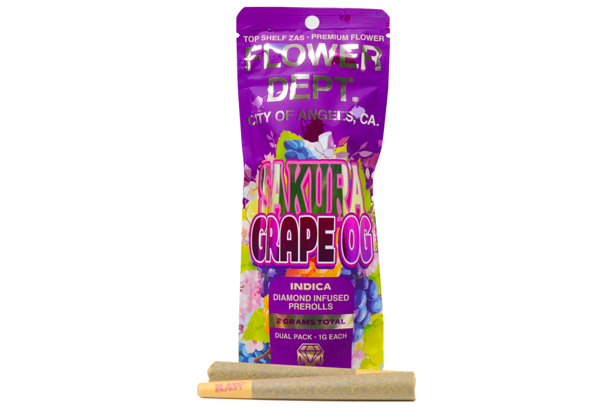 Flower Dept Diamond Infused Prerolls (2g) - Sakura Grape OG