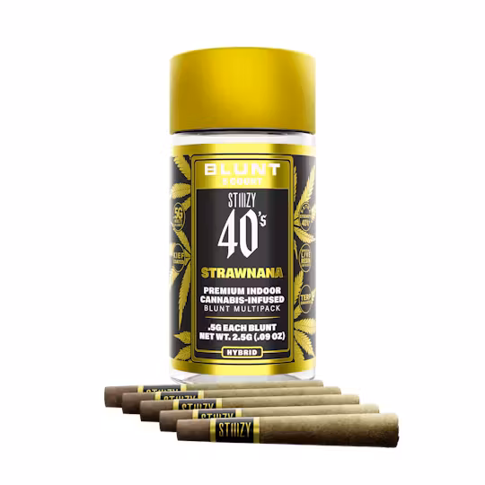 Stiiizy .5G 40's Infused Mini Blunts 5 Pack (2.5g) - Strawnana