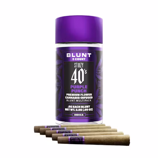 Stiiizy .5G 40's Infused Mini Blunts 5 Pack (2.5g) - Purple Punch