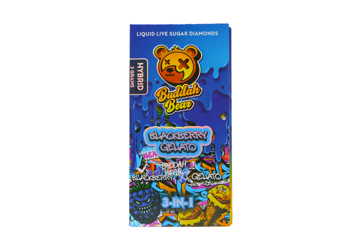 Buddah Bear Sugar Diamond Dispo (3g) - Blackberry Gelato - Image 3