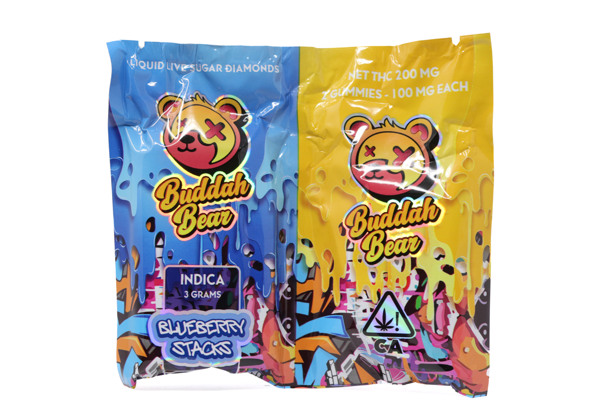 Buddah Bear Sugar Diamond Dispo (3g) - Blueberry Stacks