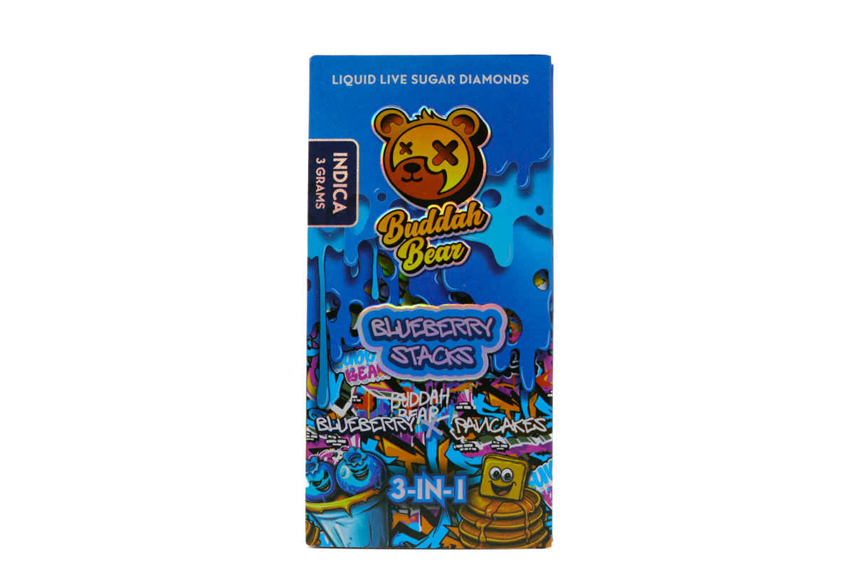 Buddah Bear Sugar Diamond Dispo (3g) - Blueberry Stacks - Image 2