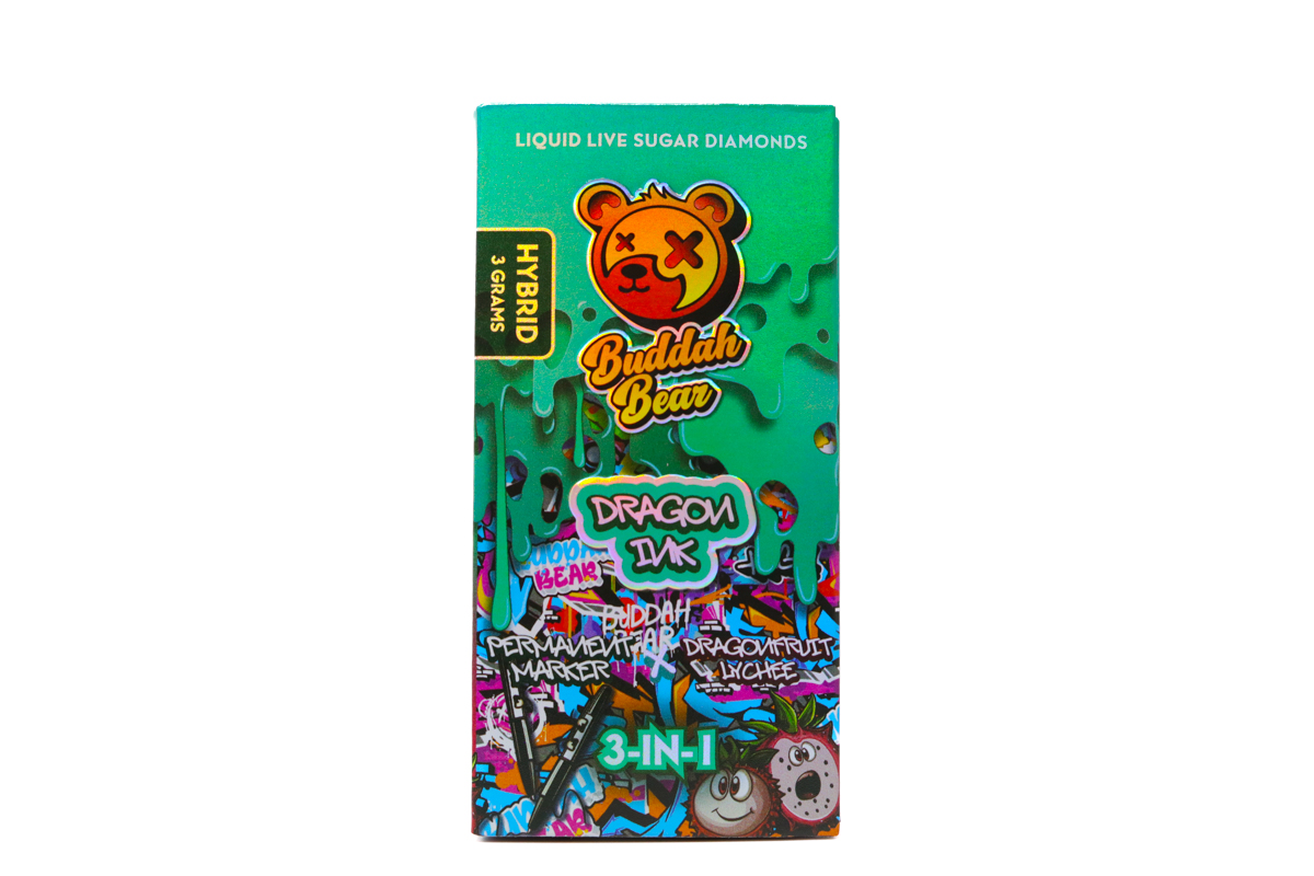 Buddah Bear Sugar Diamond Dispo (3g) - Dragon Ink - Image 3