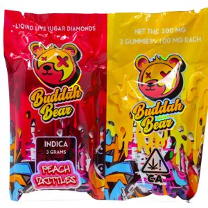 Buddah Bear Sugar Diamond Dispo (3g) - Peach Zkittles