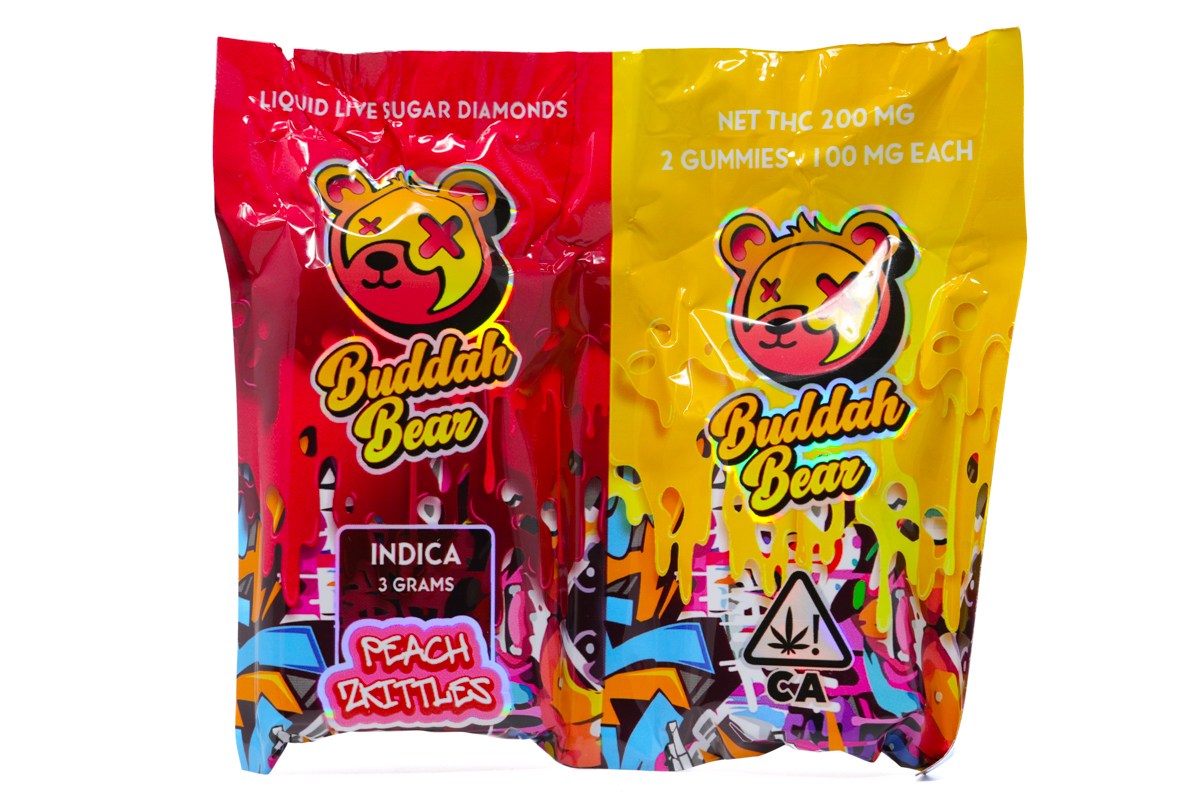 Buddah Bear Sugar Diamond Dispo (3g) - Peach Zkittles