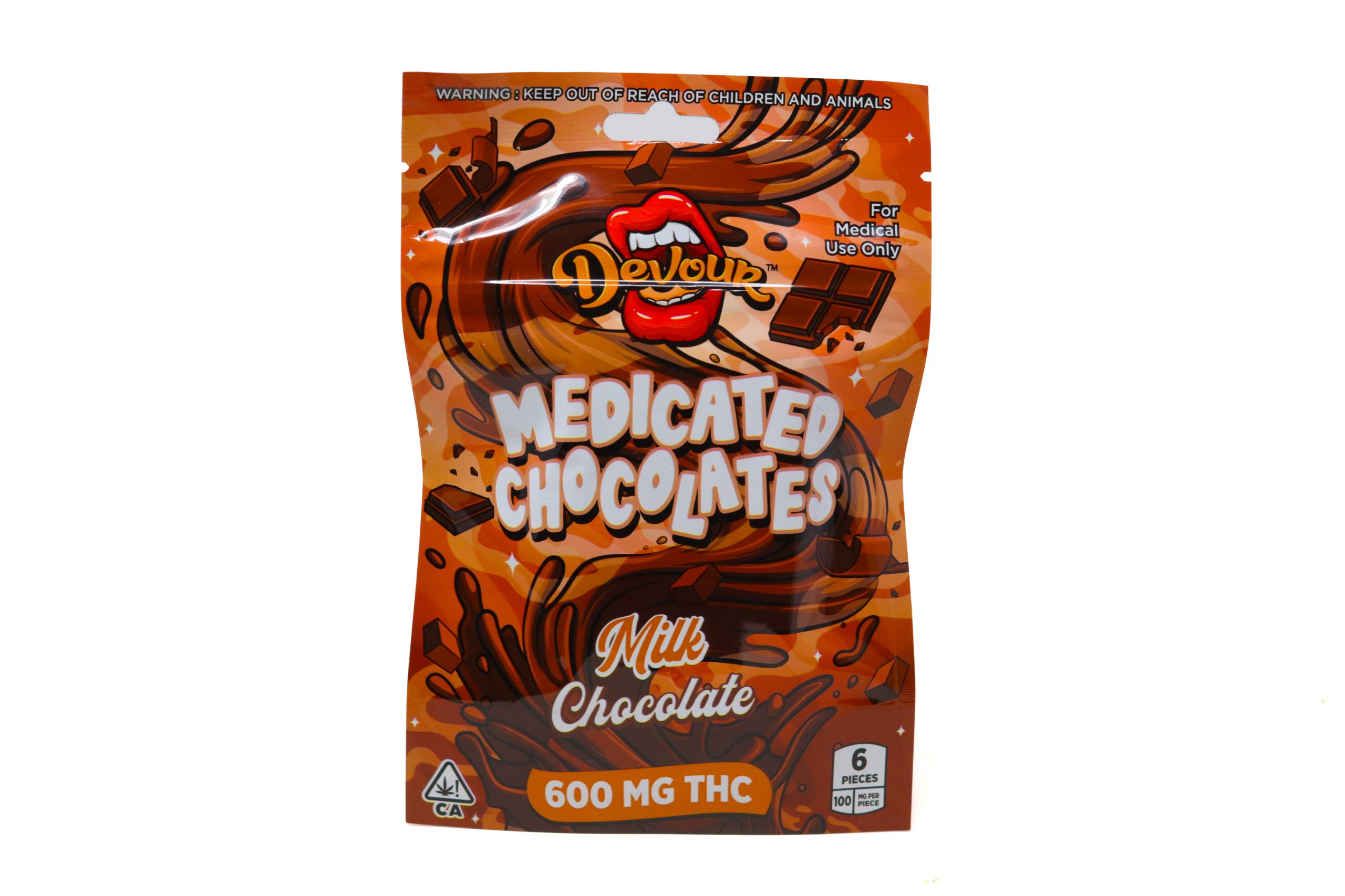 Devour Medicated Chocolates (600mg) - Milk Chocolate