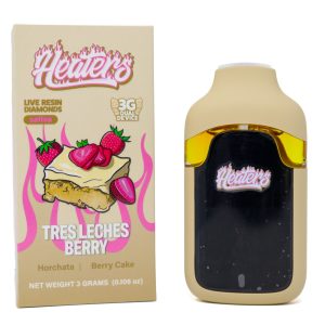 Heaters Live Resin Diamond Dual Dispo (3g) - Tres Leches Berry