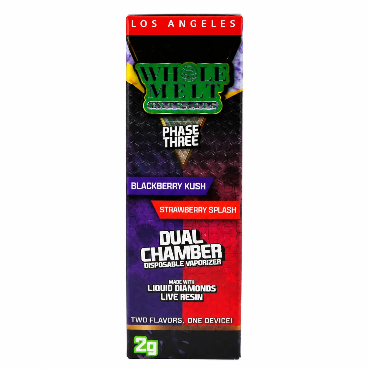 Whole Melt Dual Chamber Disposable (2g) - Blackberry Kush x Strawberry Splash
