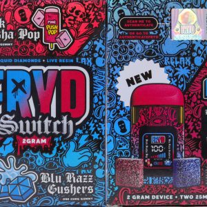 Fryd Switch Live Resin Liquid Diamonds Dispo (2g) - Pink Pusha Pop x Blu Razz Gusherz